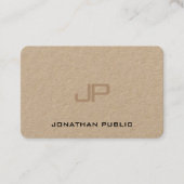 Modisches elegantes Monogramm-erstklassiges Visitenkarte (Vorderseite)