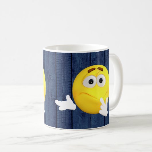 Modisches Emoji Kaffeetasse (VorderseiteRechts)