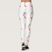 Modisches Flamingoweihnachtsren Leggings (Rückseite)