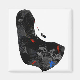 Modisches Friedenszeichen Barbados mit Magnet