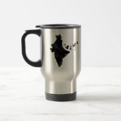 Modisches Friedenszeichen Indiens mit indischer Reisebecher (Links)