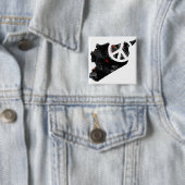 Modisches Friedenszeichen Syriens mit syrischer Button (Beispiel)