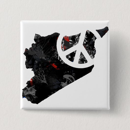 Modisches Friedenszeichen Syriens mit syrischer Button (Vorderseite)