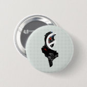Modisches Friedenszeichen Tunesiens mit Button (Vorne & Hinten)