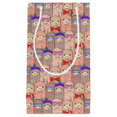 Modisches gekleidetes Lama-Muster Kleine Geschenktüte (Vorderseite)