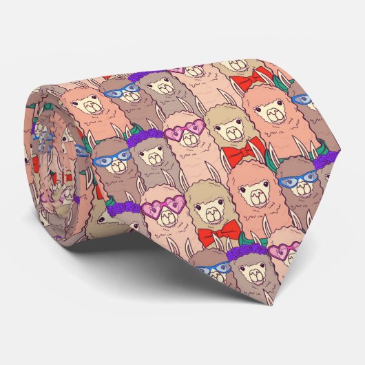 Modisches gekleidetes Lama-Muster Krawatte (Gerollt)