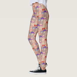 Modisches gekleidetes Lama-Muster Leggings