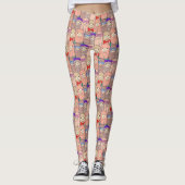 Modisches gekleidetes Lama-Muster Leggings (Vorderseite)
