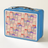 Modisches gekleidetes Lama-Muster Metall Brotdose (Rückseite)