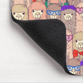 Modisches gekleidetes Lama-Muster Mousepad (Ecke)
