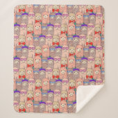 Modisches gekleidetes Lama-Muster Sherpadecke (Vorderseite)