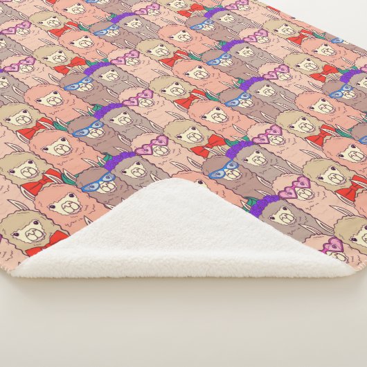 Modisches gekleidetes Lama-Muster Sherpadecke (3/4)