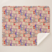 Modisches gekleidetes Lama-Muster Sherpadecke (Vorderseite (Horizontal))