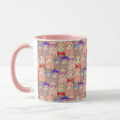 Modisches gekleidetes Lama-Muster Tasse (Links)