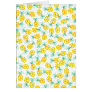 Modisches Gelbgrün-Aquarell-Ananasmuster
