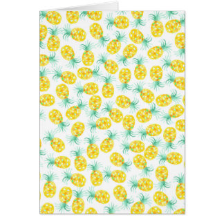 Modisches Gelbgrün-Aquarell-Ananasmuster