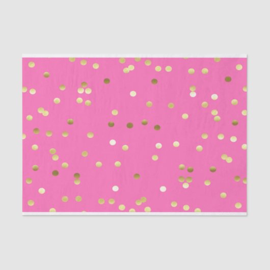 Modisches Goldfolieconfetti-Pink Seidenpapier (Vorderseite)