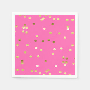 Modisches Goldfolieconfetti-Pink Serviette