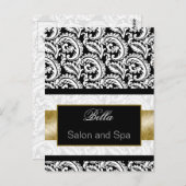 modisches Goldgeschäft mit Damast Dankeschön-Karte Postkarte (Vorne/Hinten)