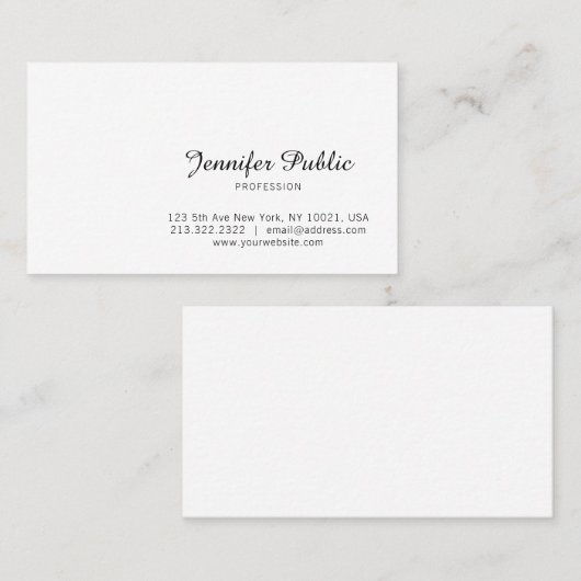 Modisches handgeschriebenes Skript für die Kalligr Visitenkarte (Vorne/Hinten)