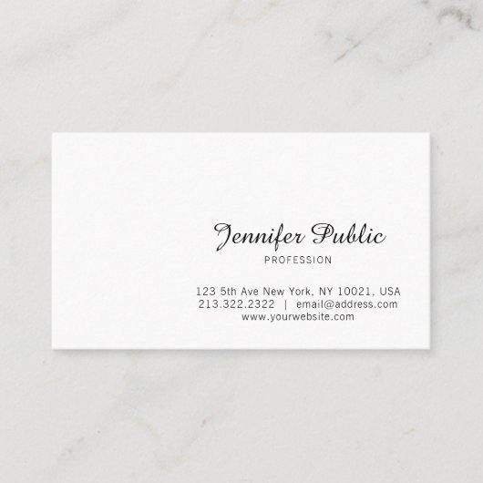 Modisches handgeschriebenes Skript für die Kalligr Visitenkarte (Vorderseite)