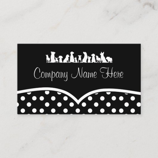 Modisches Haustier-Thema Visitenkarte (Vorderseite)