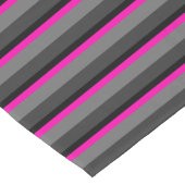 modisches helles rosa Neonschwarzes und Grau Kurzer Tischläufer (Ecke)