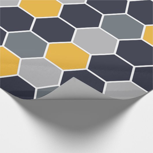 Modisches Hexagon-Muster Geschenkpapier (Ecke)