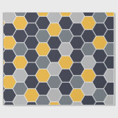 Modisches Hexagon-Muster Geschenkpapier (Flach)