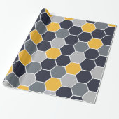 Modisches Hexagon-Muster Geschenkpapier (Ungerollt)