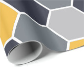 Modisches Hexagon-Muster Geschenkpapier (Rolleneckpunkt)