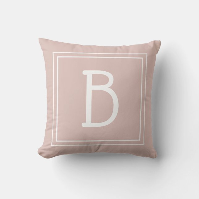 Modisches, individuelles, monogrammiertes, stilvol kissen (Vorderseite)