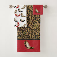 Modisches Jaguar Stiletto Heelses Badetuch Set