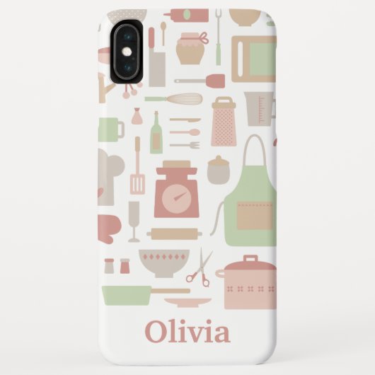 Modisches Küchen-Kochgerät-Muster Case-Mate iPhone Hülle (Rückseite)