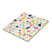 Modisches lebendes korallenrotes Chartreuse Fliese (Seite)