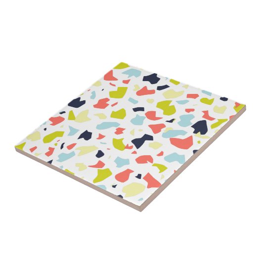 Modisches lebendes korallenrotes Chartreuse Fliese (Seite)