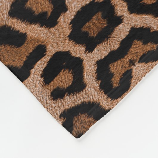 Modisches Leopard-große Katzen-herrliches Fleecedecke (Ecke)