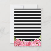 Modisches Mädchen-Rosa-BlumenBabyparty danken Dankeskarte (Rückseite)