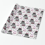 Modisches Mode-Make-upmuster-Mädchen-Packpapier Geschenkpapier (Ungerollt)