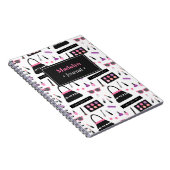 Modisches Modefashionista-Make-upmädchen-Notizbuch Notizblock (Rechte Seite)