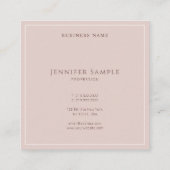 Modisches modernes elegantes quadratische visitenkarte (Rückseite)