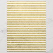 Modisches modernes Gold Stripes bezauberndes Briefbogen (Vorderseite)