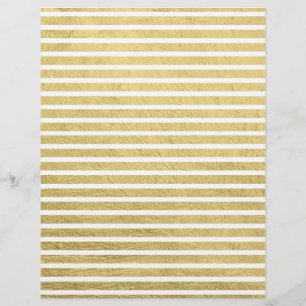 Modisches modernes Gold Stripes bezauberndes Briefbogen
