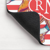 Modisches Monogramm des Strand-Muster-| Mousepad (Ecke)