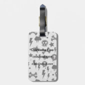 Modisches Muster Gepäckanhänger (Rückseite vertikal)