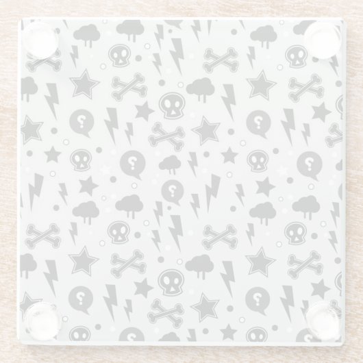 Modisches Muster Glasuntersetzer (Rückseite)