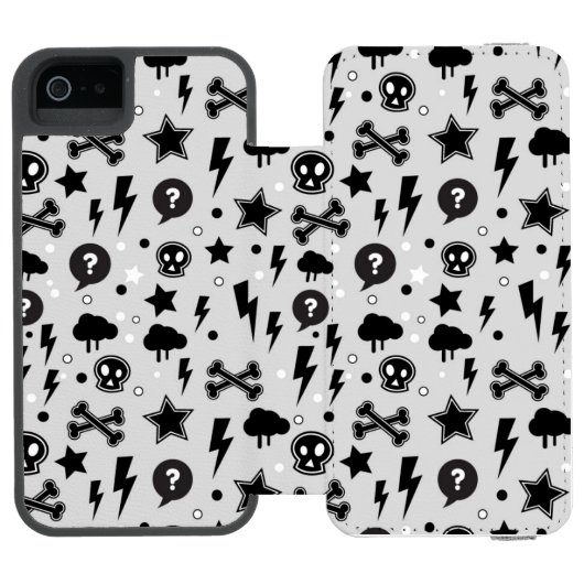 Modisches Muster Incipio iPhone Geldbeutel-Hülle (Folio Geöffnet)