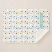 Modisches Pfeil-Monogramm Sherpadecke (Vorderseite (Horizontal))