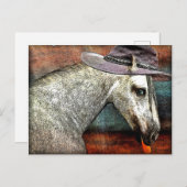 modisches Pferd Postkarte (Vorne/Hinten)