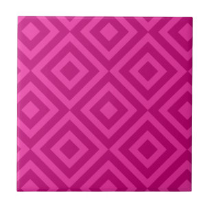 Modisches Pink-Diamant-Muster Fliese